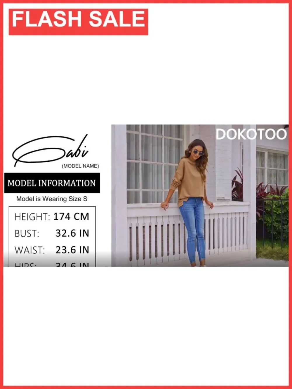 Crew Neck Sweatshirt Loose Fit Long Sleeve Pullover Top with Side Splits